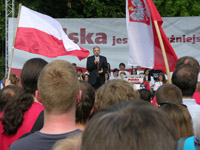 Marek Dyżewski_Na wiecu poparcia Jarosława Kaczyńskiego w wyborach prezydenckich