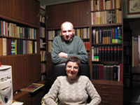 Marek Dyżewski_Córka (Dorota) i jej mąż (Grzegorz) w moim pokoju pracy
